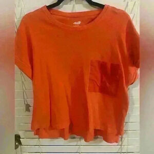 Ladies Orange Short Sleeve Short